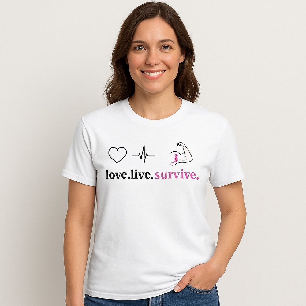 Gildan | Breast Cancer Awareness Graphic Tee White Unisex S